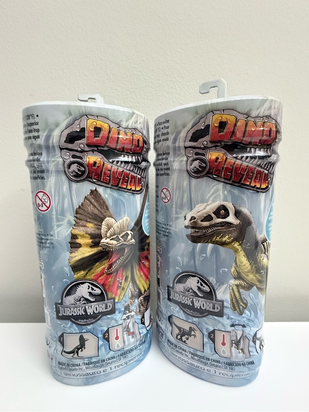 NEW Mattel Jurassic World Dino Reveal Color Change Mystery Dinosaur Toy Lot of 2
